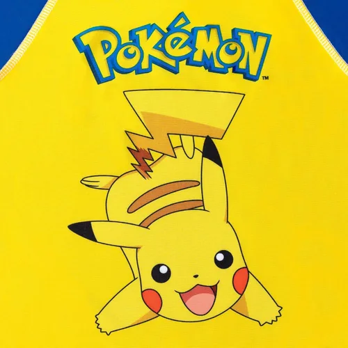 Vista 3 de Pokemon Bulbasaur Charmander Squirtle Pikachu - Conjunto de traje de baño para niños pequeños a grandes, Azul
