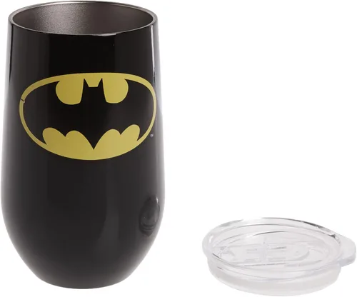 Vista 2 de Spoontiques Vaso de acero inoxidable con logotipo de Batman, 16 onzas