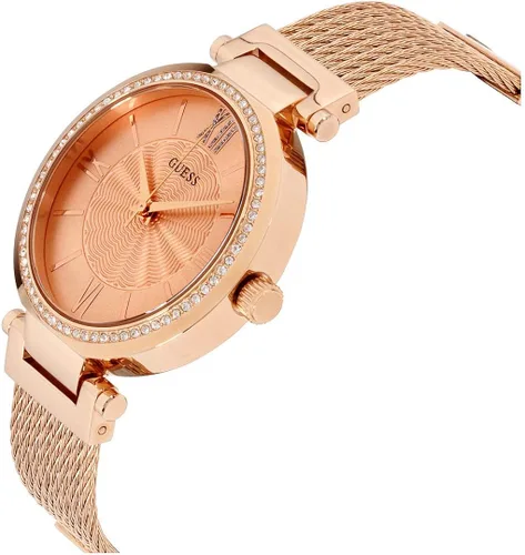 Vista 4 de Guess Reloj analógico para mujer Soho con correa de acero inoxidable