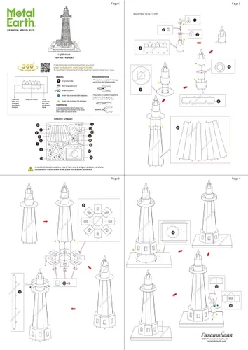 Vista 7 de Fascinations Metal Earth Lighthouse - Kit de modelo de metal 3D