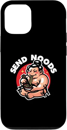 Vista 26 de iPhone 16 Funny Send Noods Sumotori Eating Noodle Japan Sumo Case