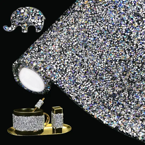 Vista 14 de Adhesivo con diamantes de imitación para decoración del hogar, calcomanías autoadhesivas para decoración de autos y manualidades