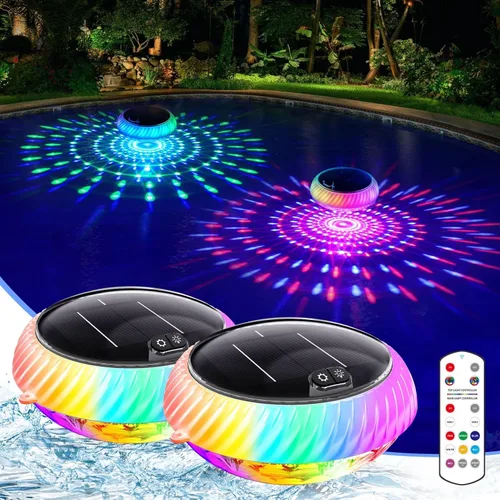 Vista 9 de Askyli Luces Flotantes de Piscina, Luces Solares para Piscina con Impermeable IP68 Que Flotan, Luz Solar Flotante para Piscina con Cambio