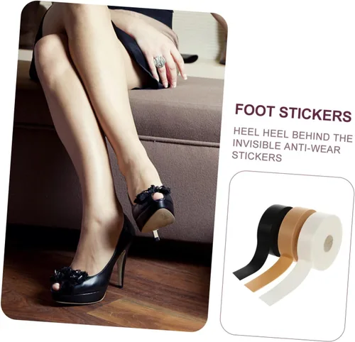 Vista 6 de Healeved Plantillas de inserciones de zapatos para zapatos altos, 6 piezas, cinta adhesiva sin talón, almohadillas de talón alto, almohadillas