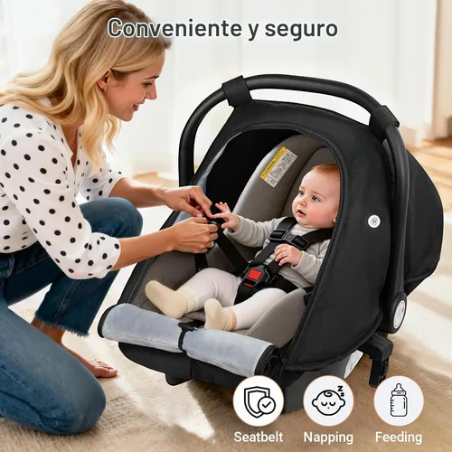 Vista 4 de Metplus - Funda de asiento de coche de invierno para bebé, fundas de asiento de automóvil resistentes al calor y al frío Breathable Infant Car