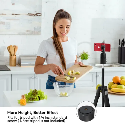 Vista 5 de Trípode de seguimiento facial automático, rotación de 360°, soporte de teléfono para cámara de teléfono, no requiere aplicación, batería recargable