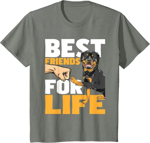 Vista 23 de Best Friends for Life - Rottweiler Animal Dog Lover Breeder T-Shirt