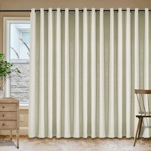 Vista 35 de Frelement Cortinas de lino de lino de bronce con ojales para interiores, tratamiento de ventanas para sala de estar, dormitorio, habitación