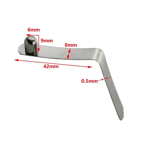 Vista 2 de UP100 50 clips de botón sólidos de acero inoxidable de 4 a 0.354 in, resorte a presión para entornos húmedos con requisitos elásticos, toldo Botón