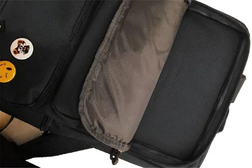 Vista 7 de Siawasey - Mochila de lona para cosechar de una sola pieza con diseño de anime