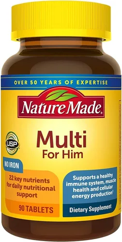 Vista 10 de Nature Made Multivitamínico para él, multivitaminas para hombre sin planchado, apoyo nutricional diario, vitaminas y minerales Nature Made Multi