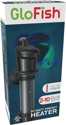 Vista 7 de GloFish Calentador sumergible de 50 vatios, para acuarios de hasta 10 galones, certificado UL, negro
