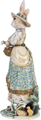 Vista 2 de Fitz and Floyd Dapper - Figura de cerámica femenina de conejo, 20 pulgadas
