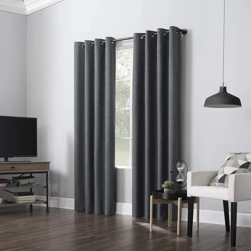 Vista 7 de Sun Zero Noir Dimensional Thermal Extreme - Cortina opaca con ojales, 52 x 96 pulgadas, gris carbón (paquete de 4)