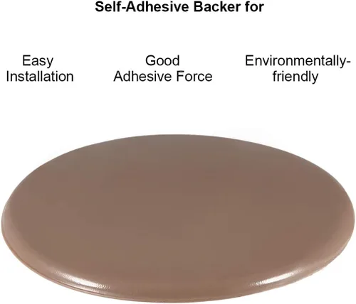 Vista 3 de uxcell Protectores de pared de 3.150 in autoadhesivos para tirador de puerta, tope de silicona marrón