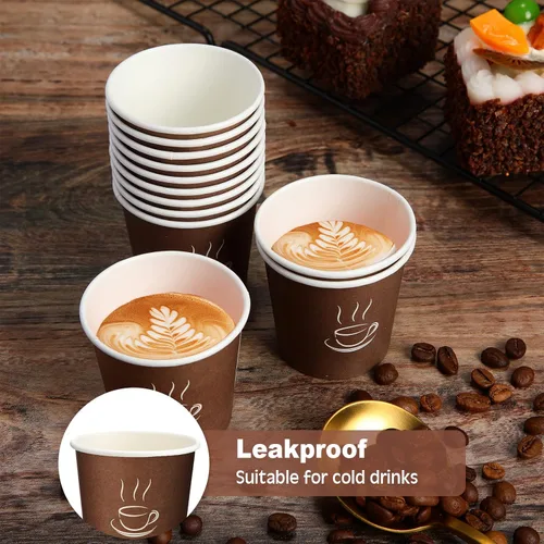 Vista 4 de Gerrii 1000 tazas de café pequeñas de papel para expreso, desechables, mini tazas calientes y frías para viajes, fiestas, té, baño, picnic, eventos