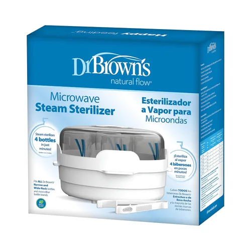 Vista 6 de Dr. Brown's Vapor de Microondas - para Biberones de Bebé, Tetinas, Piezas de Biberones, Chupetes, Mordedores y Piezas de Extractor de Leche