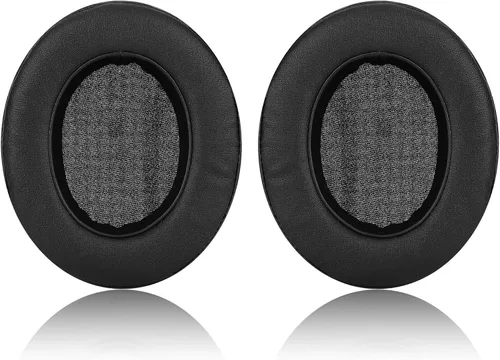 Vista 11 de Almohadillas de repuesto para orejas con cuero proteico y espuma viscoelástica para auriculares Razer Nari, Ultimate, Essential, Kraken Kitty Negro