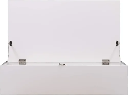 Vista 14 de SEI Furniture Willingham - Escritorio plegable para montaje en pared, color blanco