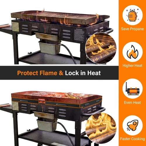 Vista 3 de Protectores de viento magnéticos para parrilla Blackstone de 22 pulgadas, parabrisas para accesorios de parrilla Blackstone, accesorios de parrilla