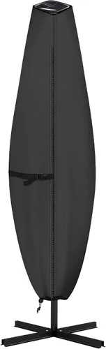 Vista 12 de ULTCOVER Cubierta de Sombrilla de Patio 600D Impermeable para Exteriores - Se Adapta a Sombrillas de Mercado de 7-10 Pies, Negro Negro-Mercado