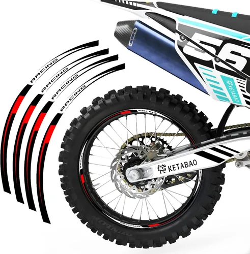 Vista 12 de KETABAO MX - Cinta adhesiva para llanta de bicicleta R02, 21, 18 pulgadas, compatible con YZ125X YZ250X YZ250FX YZ450FX (azul)