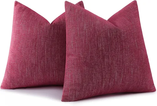 Vista 9 de decorUhome Juego de 2 fundas decorativas de felpilla de primavera de 18 x 18 pulgadas, fundas de almohada cuadradas neutras con textura de granja