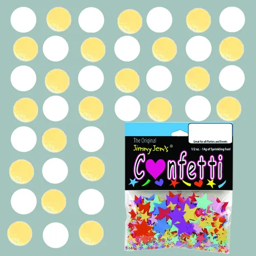 Vista 112 de Confetti Circle 1/4" Negro, Azul Marino Combo - 2 bolsas de media onza (1 oz) (8550/9971)