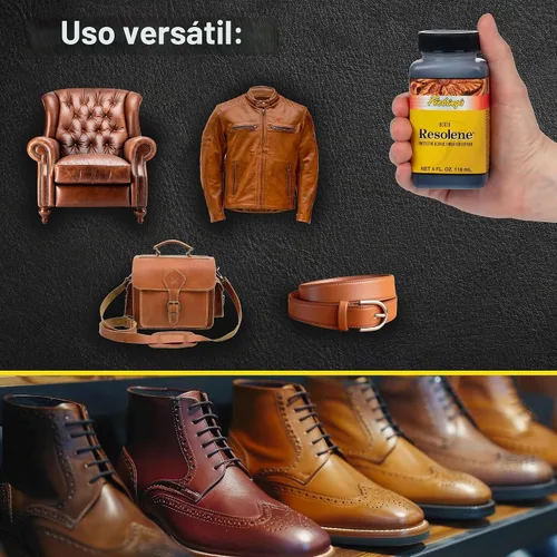 Vista 3 de Fiebing's Acrylic Resolene (4 onzas, negro) - Acabado protector de cuero acrílico - Capa superior flexible y resistente al agua para botas teñidas