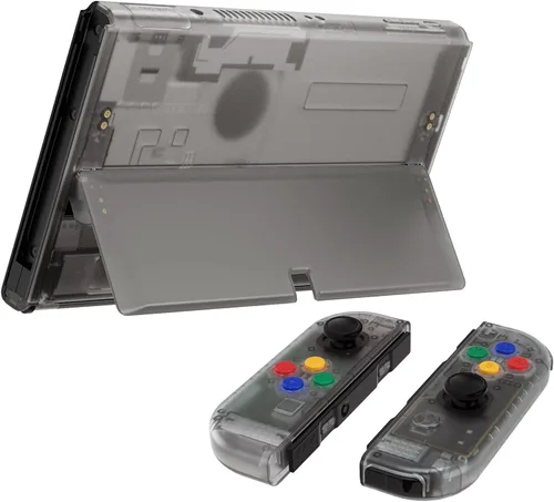 Vista 7 de eXtremeRate DIY Full Set Shell for Nintendo Switch OLED, Replacement Console Back Plate & Kickstand, Custom NS Handheld Controller Housing with Full