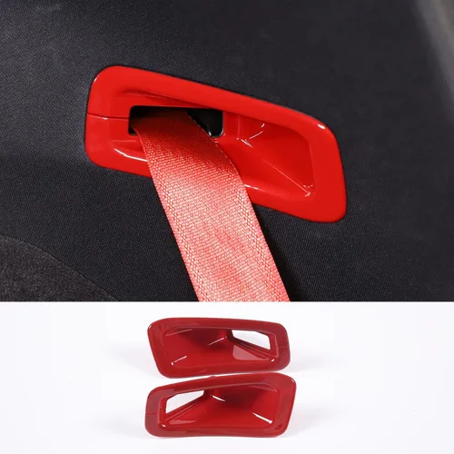 Vista 8 de TOYCIDFG Marco de guía para cinturón de seguridad para asiento de automóvil, compatible con Chevrolet Corvette C8 2020-2025, accesorios