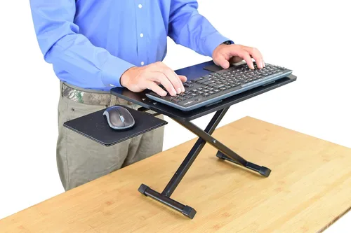 Vista 9 de KT3 Soporte para teclado de computadora para escritorio, elevador de teclado para escritorio, soporte de teclado ajustable en altura para elevar