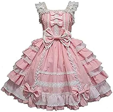 Vista 5 de Disfraz de ángel sonriente para niña y vestido de princesa Lolita drapeado