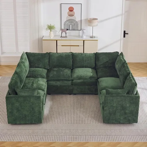 Vista 71 de Otomana cuadrada grande de 27 pulgadas con almacenamiento, reposapiés tapizado moderno con patas antideslizantes para sofá, mesa de café, sala