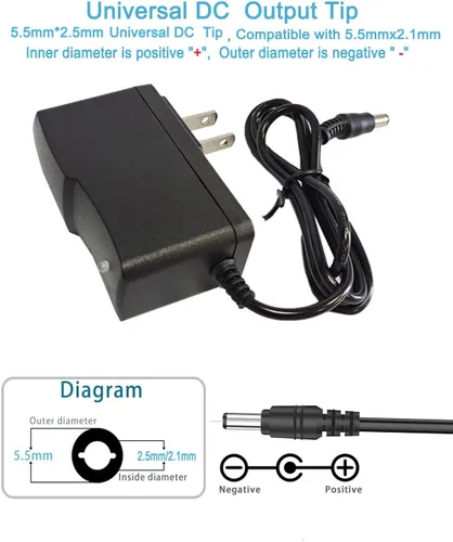 Vista 3 de Fuente de alimentación de 3 voltios 1A DC Adaptador de alimentación de 3 W 100-240V AC a CC 3 voltios 1amp 0.8A 0.5A 450mA Convertidor Transformador