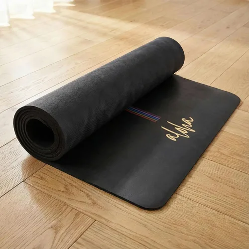 Vista 4 de Aloha Bliss - Tapete de yoga – Goma natural antideslizante, ecológica y resistente al sudor, alfombrilla de entrenamiento gruesa, 72 x 27 pulgadas