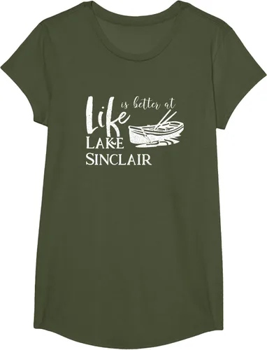Vista 85 de Life is Better at Lake Sinclair Georgia Camiseta Negro