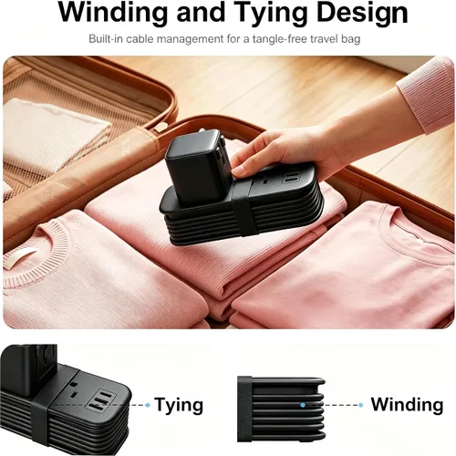 Vista 2 de VYLEE Universal Travel Adapter with 6FT Extension Cord