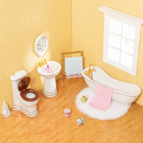 Vista 3 de Accesorios para casa de muñecas en miniatura - Alfombra para casa de muñecas, 4 piezas, 4.5 pulgadas Mini Carpet Incl 2 alfombras trenzadas y 2