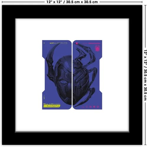 Vista 6 de Trends International Gallery Pops DC Comics Blue Beetle - Póster de pared de biotecnología alienígena, 12 x 12 pulgadas, versión de marco negro