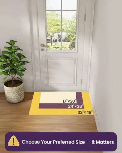 Vista 3 de DEXI Tapete delgado para puerta de entrada interior, 24 x 36 pulgadas Beige