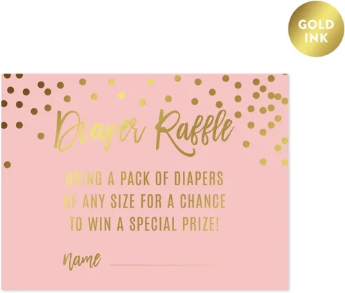Vista 12 de Andaz Press Blush Rosa y Metallic Gold Confeti Lunares Baby Shower Party Collection Banderín colgante con cuerda, Baby Shower, 5 pies, 1 juego