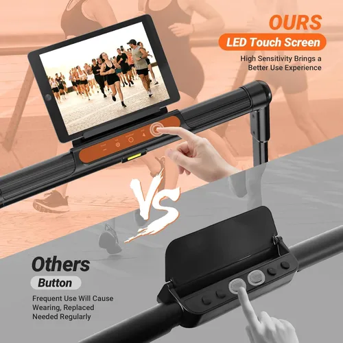 Vista 12 de THERUN Walking Pad with Handle Bar, Compact Under Desk Portable Treadmill