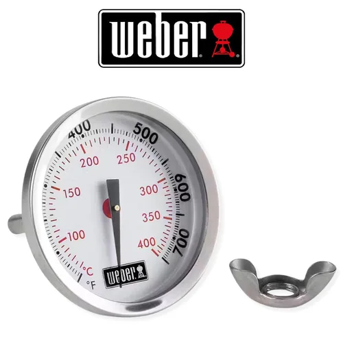 Vista 6 de Termómetro de repuesto Weber 67731, montaje central, diámetro 2-3/8 pulgadas
