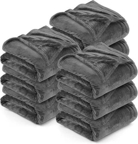 Vista 117 de Utopia Bedding - Manta de vellón de lujo, mullida, antiestática; manta de suave microfibra de 8.8 oz/yd² (300 g/m²) para sofá y cama; tamaño Gris