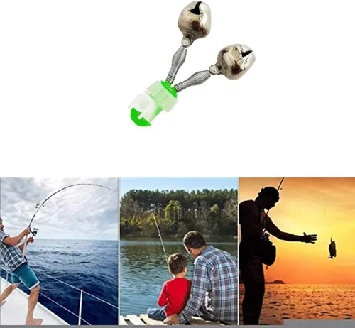 Vista 6 de Campanas de pesca 20 piezas clip espiral campanas de pescado alarma de mordedura de pesca