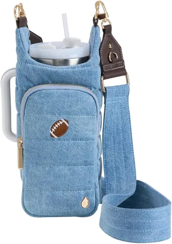Vista 19 de WanderFull® Ranura con cremallera original HydroBag® HANDLE™ para mango, soporte para botella de agua cruzado manos libres y accesorios para vasos