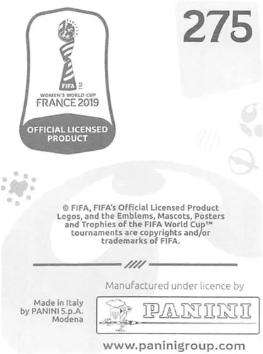 Vista 2 de 2019 Panini FIFA Women's World Cup France Album Stickers (Individual Sticker Only) Soccer #275 Jen Beattie Scotland 2 Inch by 2 1/2 Inch Collectible