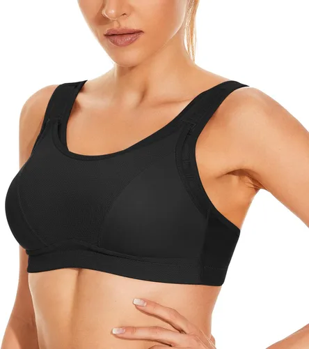 Vista 4 de Wingslove Sujetadores deportivos para mujer, de alto impacto, ajustable, sin varillas, talla grande, para entrenamiento, correr, talla grande
