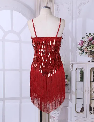 Vista 4 de Aislor - Vestido de baile con lentejuelas brillantes para mujer